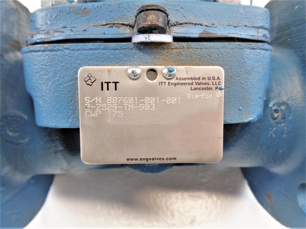 ITT Dia-Flo 2" 150# ETFE Lined Cast Iron Diaphragm Valve 2-2529-TM-903